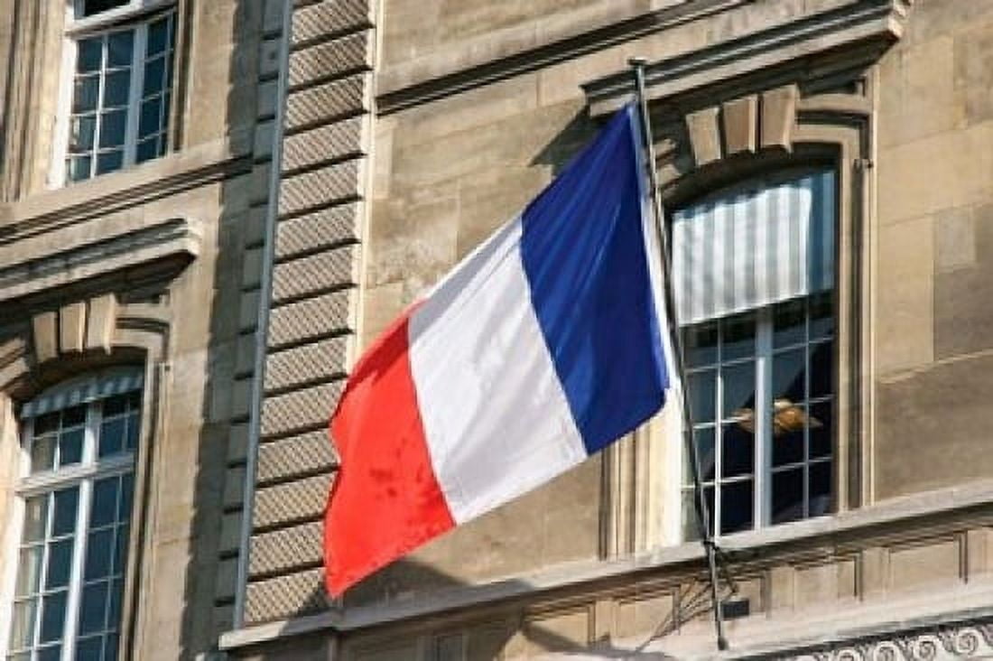 French Flag Facade of Justice Palace Paris France Canvas Art - Prisma Archivo DanitaDelimont (36 x 24)