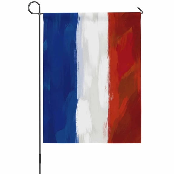French Flag Garden Flag 12 x 18 Inches, French National Day Bastille Day Weather Proof Outdoor Patio Flags Double Sided Small Garden Decoration for Yard Outside Home