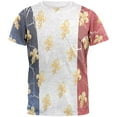 thumbnail image 1 of French Flag Grunge Distressed Fleur De Lis Mens T Shirt Heather White LG, 1 of 2
