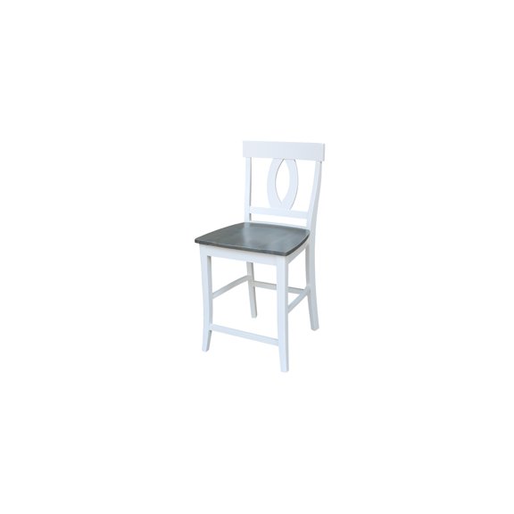 French Flair 24-In Counter Stool with Parawood Build and X-Back - 19.69-In x 21.06-In x 40.94-In, Box Seat Construction, 225 Lbs Weight Limit