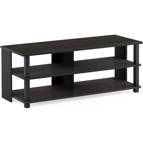 French Flair 3-Tier TV Stand Holds TV Up to 48 Inches 15.5 x 41.1 x 15.8 Inches Plastic Tubes Compact Stylish Design