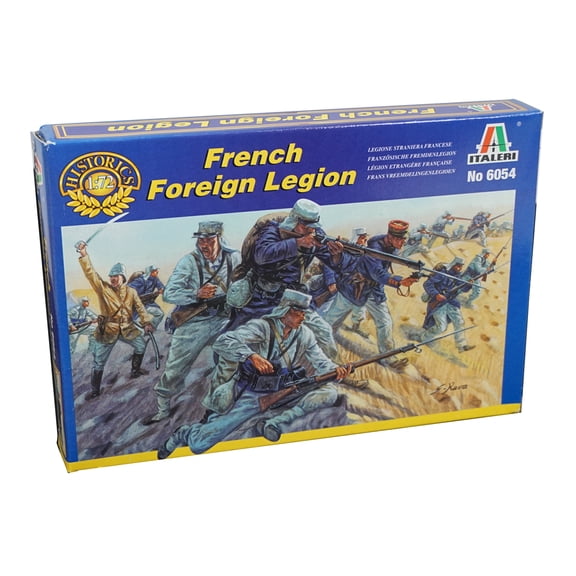 French Foreign Legion 1:72 Scale Model Kit Figures - Contains 50 Unpainted Figures & 50 Parts - Number 6054