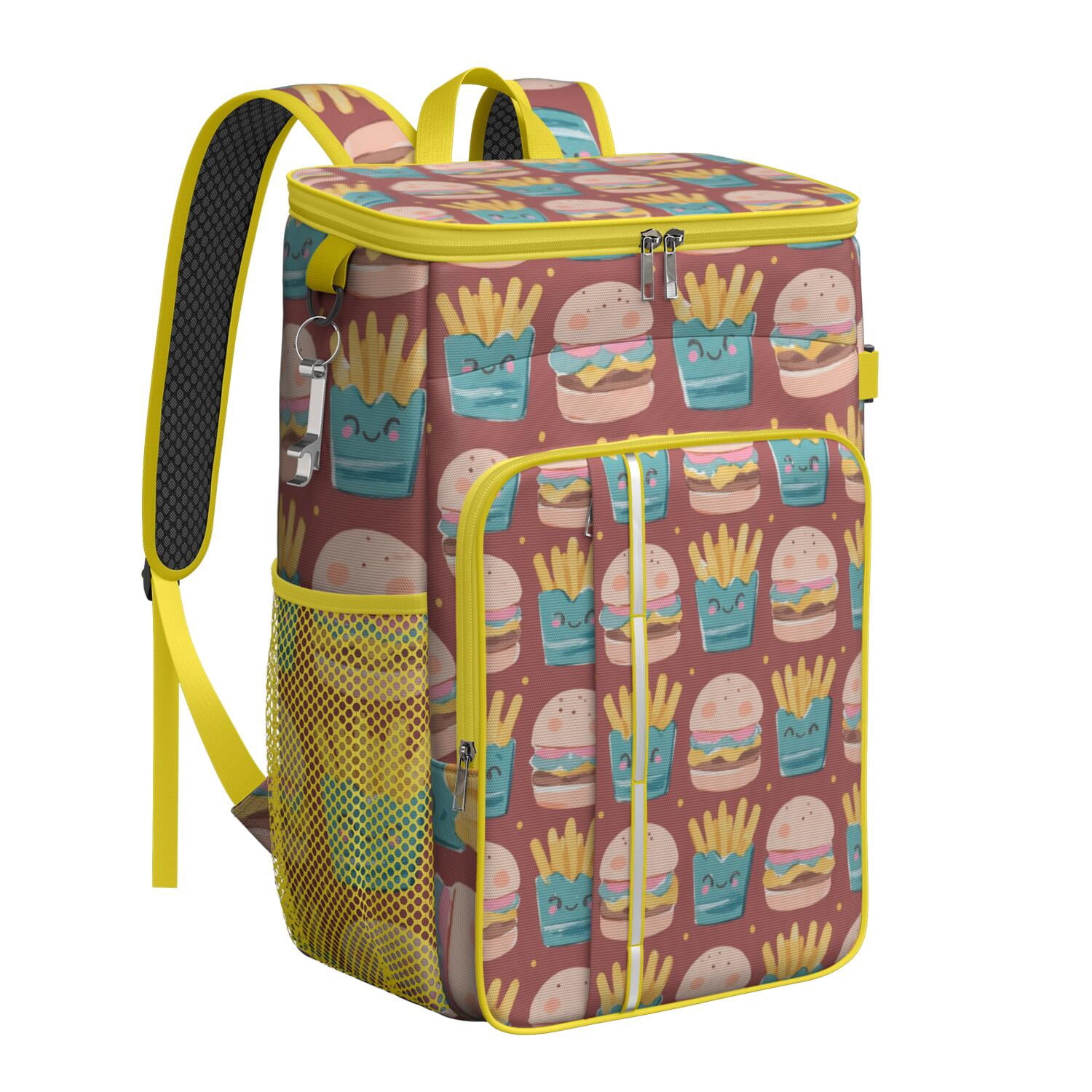 French Frie Cooler Backpack Insulated Waterproof Leak Proof Insulated Cooler Backpack Lightweight Lunch Picnic Camping Backpack Cooler for Office Workers Outdoor Enthusiasts