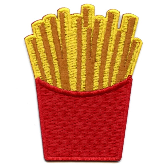 French Fries Embroidered Iron On Patch