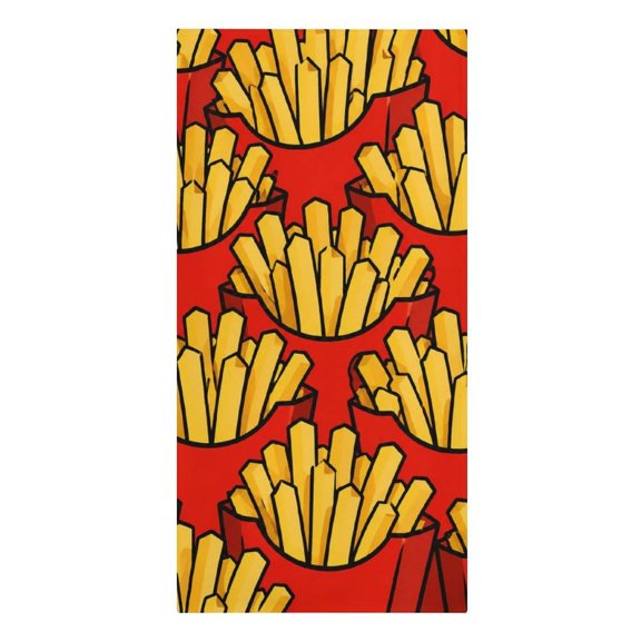 French Fries Red Box Microfiber Beach Towel Absorbent Compact Towels for Swimming Pool Beach Travel Things for Vacation Essentials Adult Gift,61.430.3Inch