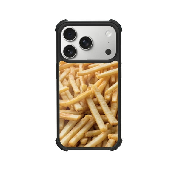 French Fries Shockproof Case For iPhone 12 13 14 15 16 Pro Max Series – TPU Bumper + Hard PC Back, Air-Cushion Corners
