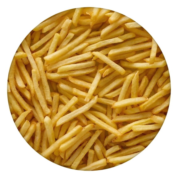 French Fries Tablecloth Crispy Potato Fries Finger Food Pattern Cute and Tasty Snack Theme Round Waterproof Table Cover