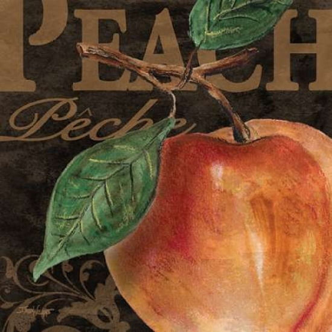French Fruit Peach Canvas Art - Todd Williams (24 x 24)