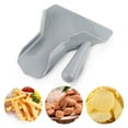 thumbnail image 1 of French Fry Bagger Scoop, Multifunctional Commercial Popcorn Scooper, Plastic Smooth Food French Fries Shovel Fry Scoop (Dual/Right Handle) 1 Pcs, 8.1x9.13", 1 of 6