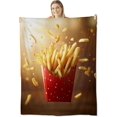 thumbnail image 1 of French Fry Blanket for Women Adults, Flannel French Fry Blankets Gifts, French Fry Throw Blanket for Sofa Bed Living Room Soft Warm Cozy French Fry Decor 50" x 60", 1 of 6