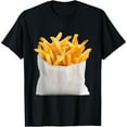 thumbnail image 1 of French Fry Costume Tee Funny Food Design T Shirt Playful Graphic Tees Comfort Top Soft Casual Black S-5XL, 1 of 5