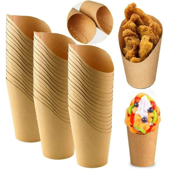Dalrosia French Fry Cups Disposable Paper Cup Charcuterie Cups Disposable French Fry Holder Pack Of 50 Appetizer Cups