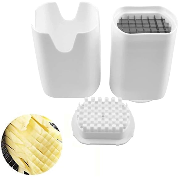French Fry Cutter Classic Design, Easy to Use Stainless Steel Blades Rapid Vegetable Dicer for Kitchen
