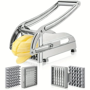 French Fry Cutter Commercial Restaurant French Fry Cutter Stainless Steel Potato Cutter Vegetable Potato Slicer With Suction Feet Cutter Potato Heavy Duty Cutter for Potatoes Carrots Cuc