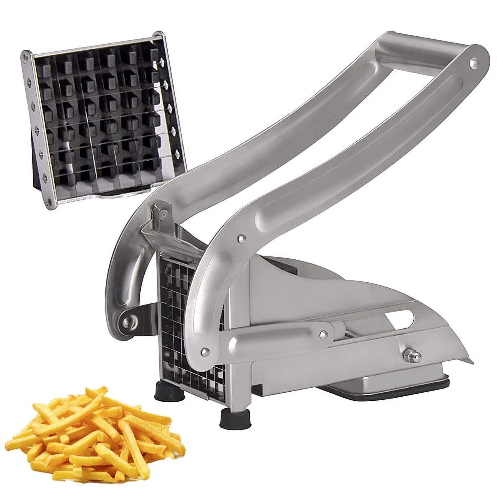 French Fry Cutter, Sopito Professional Potato Cutter Stainless Steel with  1/2-Inch Blade Great for Potatoes Carrots Cucumbers - Yahoo Shopping