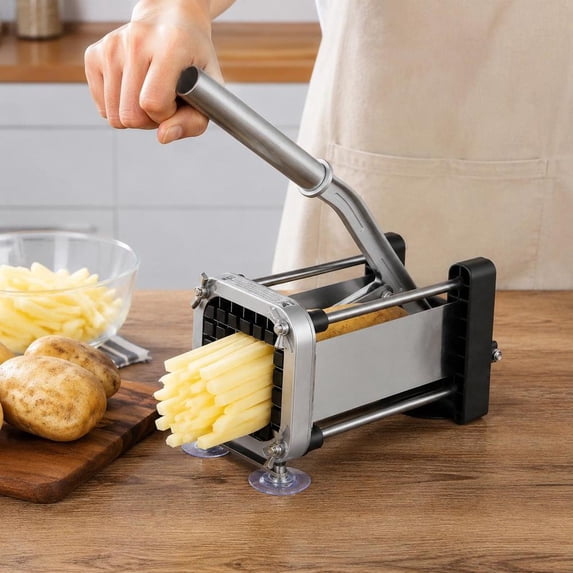 French Fry Cutter, with 1/2-inch stainless steel blade, manual potato ...