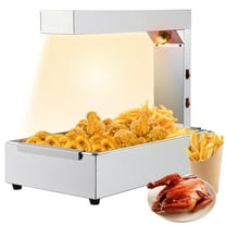 French Fry Food Warmer, Electric Stainless Steel Warming Light Dump Station, Commercial Food Heating Lamp, Countertop Fries Food Warmer for Parties Kitchen Restaurant Buffe