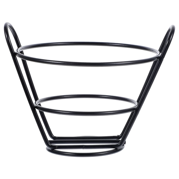 1pc French Fries Stand: Snack Holder Cone Basket Metal Fried Chicken Display Rack Appetizer Rack For Home Restaurant Bar
