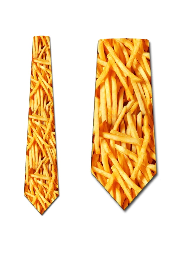 French Fry Ties Mens Food Necktie Fries Tie by Three Rooker