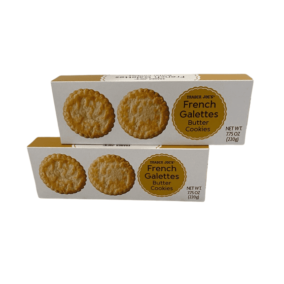 French Galettes Butter Cookies Crispy, Buttery French Biscuits, 7.75 oz, Pack of 2