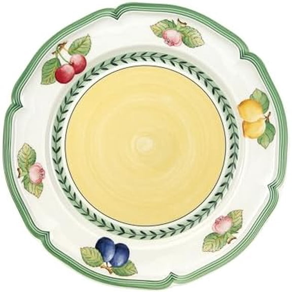 French Garden Fleurence Dinner Plate, Premium Porcelain, Made in Germany, Dishwasher and Microwave Safe, 10.25 in