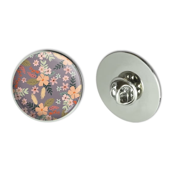 French Garden Flowers Metal 1.1" Tie Tack Hat Lapel Pin Pinback