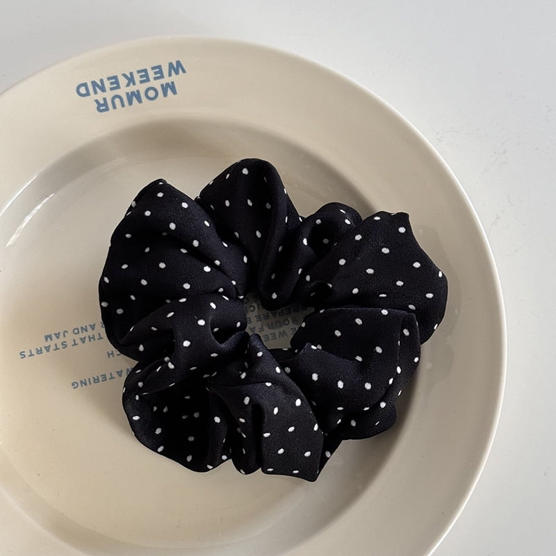 French Gentle Elegant Dot Scrunchies Women Girls Kid Elastic Hair Rubber Bands Accessories Tie Hair Ring Rope Headdress Headwear