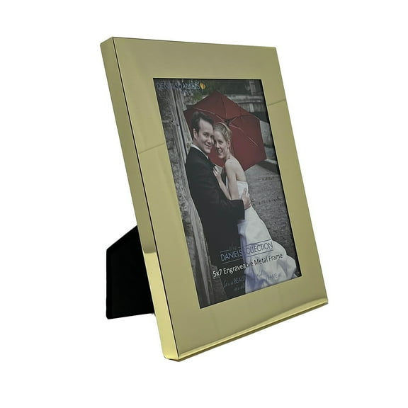 French Gold 1-in Border Polished Engraveable 5x7 frame by Dennis Daniels - 5x7