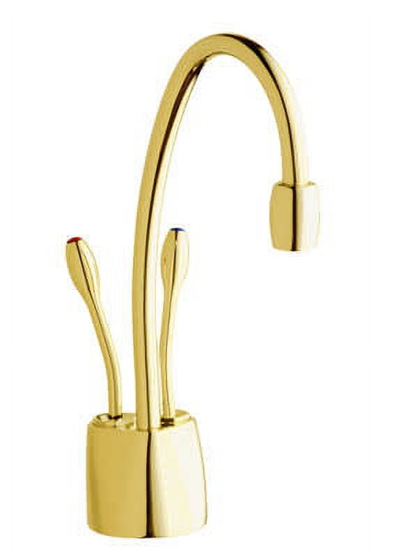 Contemporary Instant Hot and Cold Water Dispenser - Faucet Only, French Gold