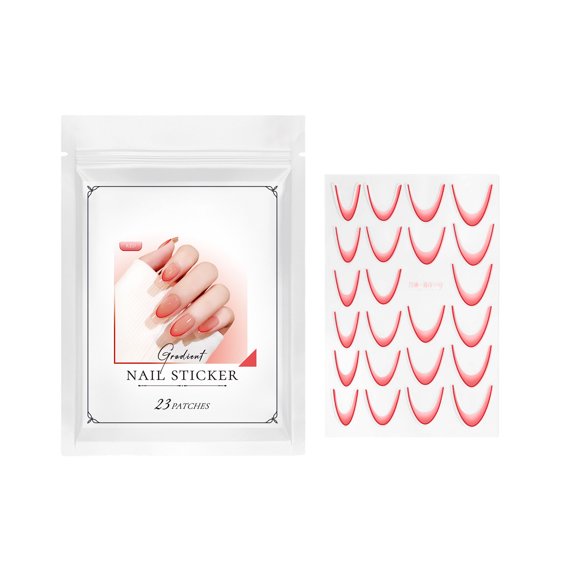 French Gradient Nail Stickers Easy DIY Designs Long Lasting Decals for Salon Home Manicure