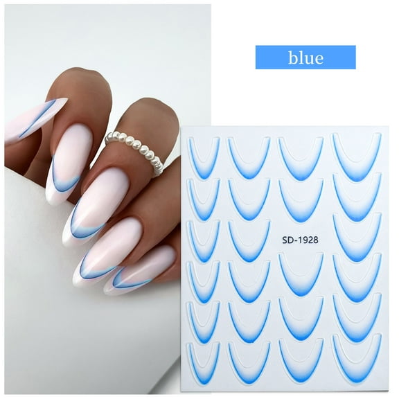 French Gradient Nail Stickers Easy Decals Long Lasting Manicure Design Kit