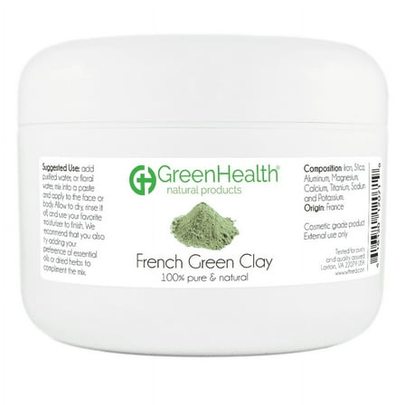 French Green Clay 6 oz Plastic Jar