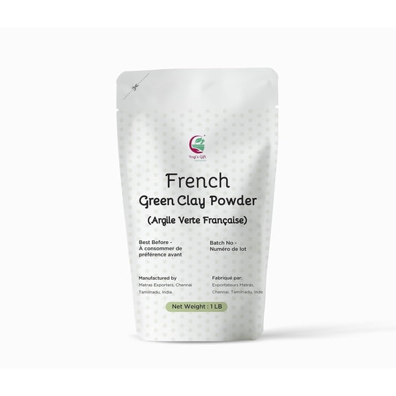 French Green Clay Powder 1lb | Deep Facial Cleanser | Skin Face Mask | Natural Mask | Argile Verte | By Yogi's Gift