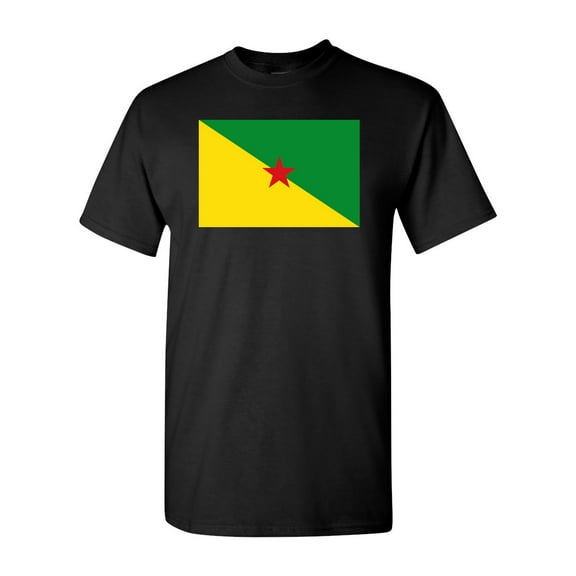 French Guiana Country Flag Adult DT T-Shirt Tee
