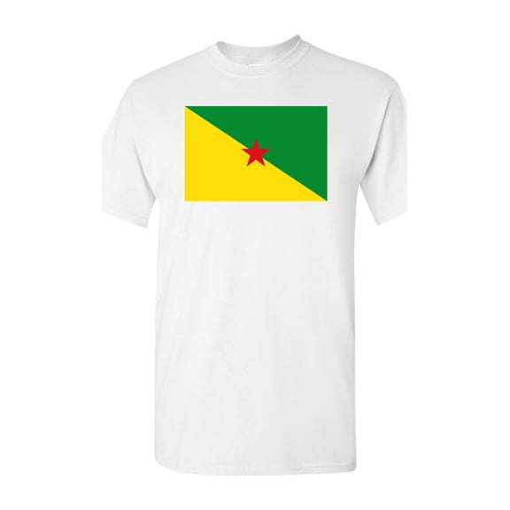 French Guiana Country Flag Adult DT T-Shirt Tee