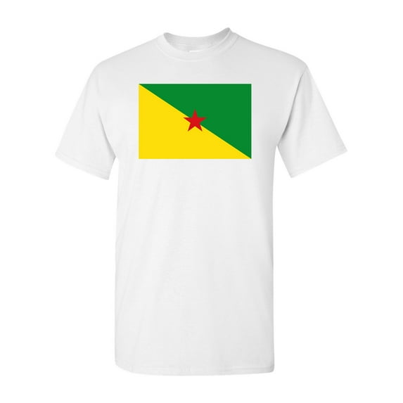 French Guiana Country Flag Adult DT T-Shirt Tee