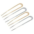 thumbnail image 1 of French Hair Pin 4 Pieces Metal hair fork hair chopsticks for women updos hair Shaped Hair Metal Hair Clips, 1 of 5