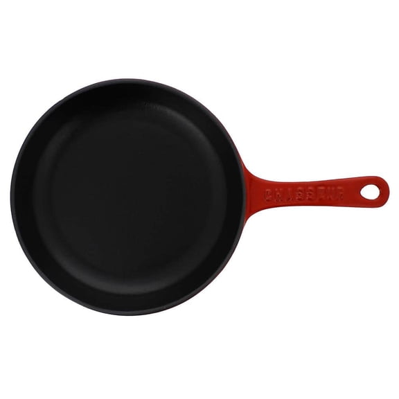 Chasseur French Cast Iron Fry Pan with Cast Iron Handle, 10.5-inch, Red