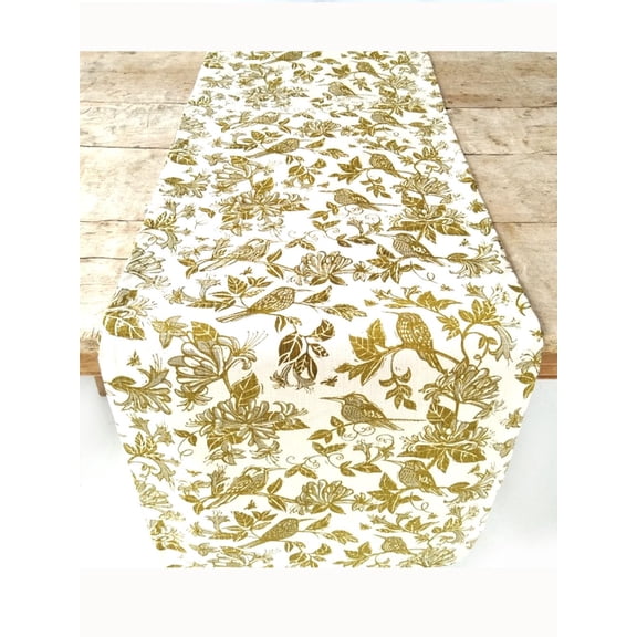 French Home Honeysuckle Table Runner - Chartreuse