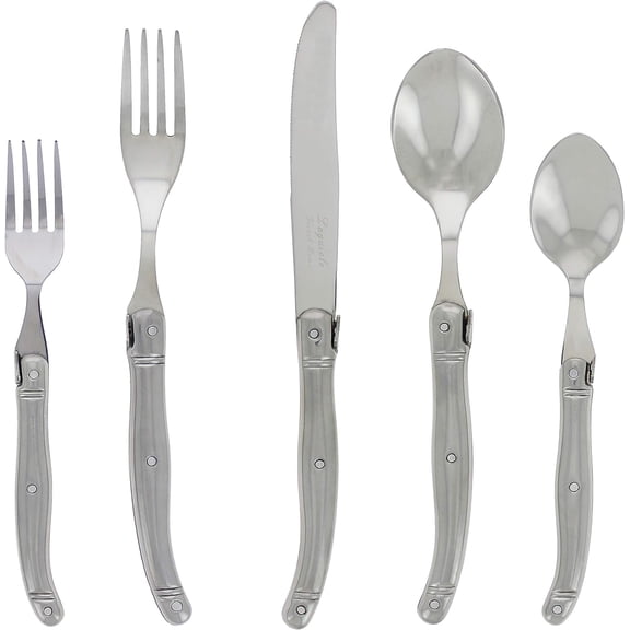 French Home Laguiole 20 Piece Stainless Steel Flatware Set, Service for 4, Stainless-Steel Handles.