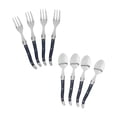 thumbnail image 1 of French Home Laguiole Coffee Spoons and Cake Forks, Set of 8, Navy, 1 of 4
