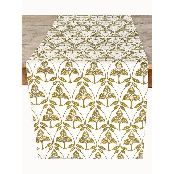 French Home Orchid Table Runner - Chartreuse