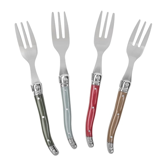 French Home Set of 4 Cake Forks - Holly Berry