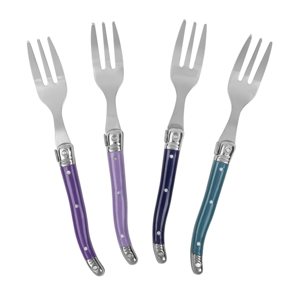 French Home Set of 4 Cake Forks - Plum Rose