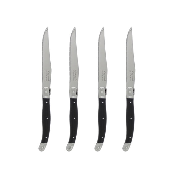 French Home Laguiole Steak Knives, Set of 4, Black
