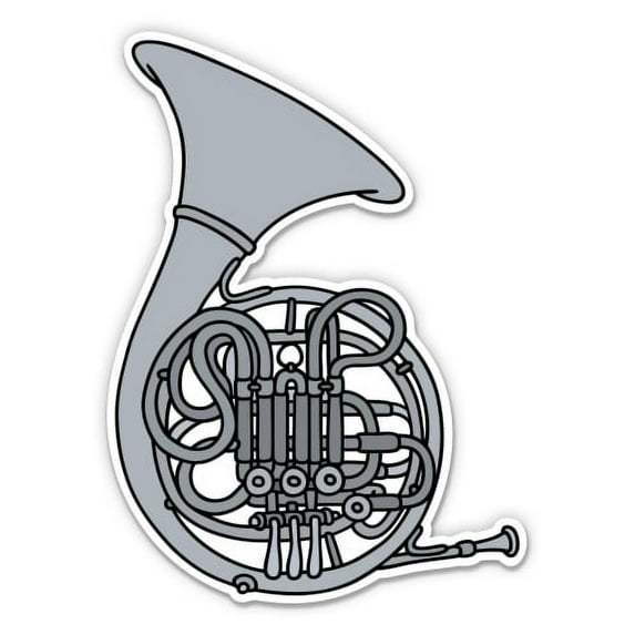 French Horn - 12" Vinyl Sticker Waterproof Decal
