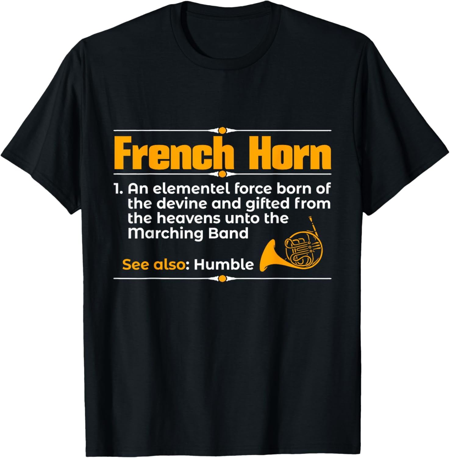 French Horn Definition French Horn Player Hornist Brass TShirt