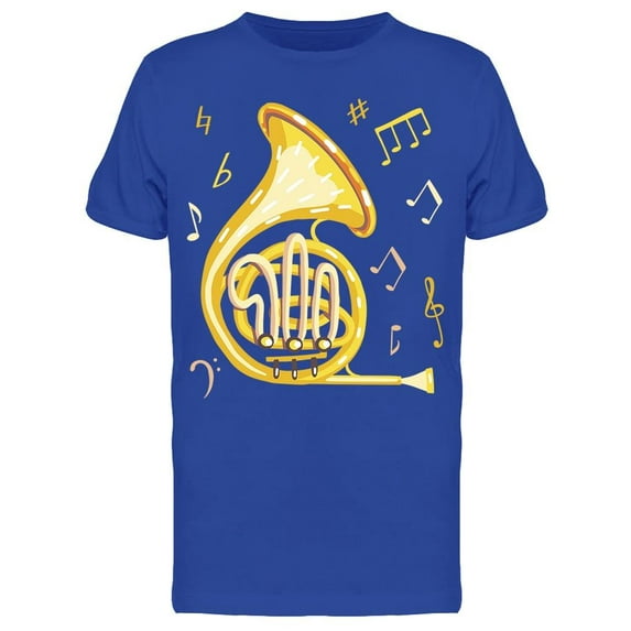 French Horn Doodle Tee Men's -Image by Shutterstock