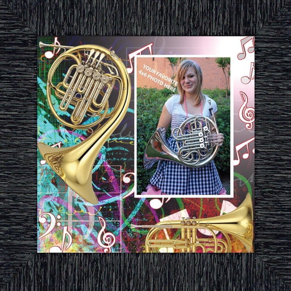 French Horn, Marching or Concert Band Personalized Picture Frame, 10X10, 3510