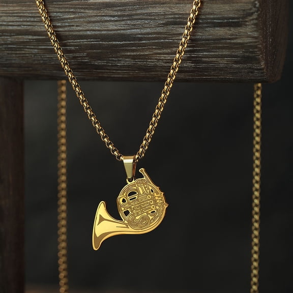 French Horn Necklace Detailed French Horn For the Musician Ornament